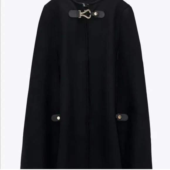 Zara Jackets & Blazers - Zara Wool Cape Coat (Manteco) with clasp closure - medium